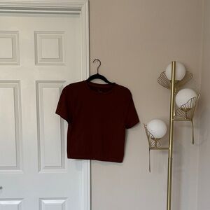 a new day Chocolate Brown Short Sleeve Tee